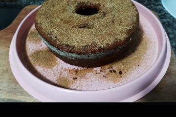 Bolo de banana e aveia