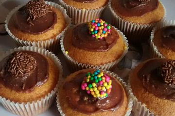 Cupcake de cenoura com Brigadeiro