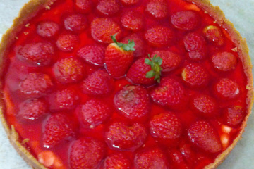Torta de morango prática