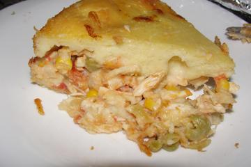 Torta cremosa de frango de liquidificador