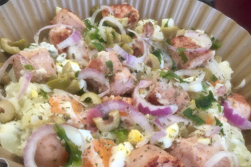 linguiça de frango ao forno