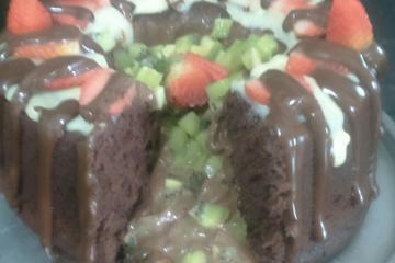 Bolo de chocolate com água
