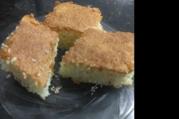 Bolo de arroz cru delicioso