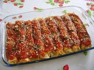 Panqueca de frango e queijo