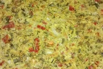 Torta de abobrinha verde