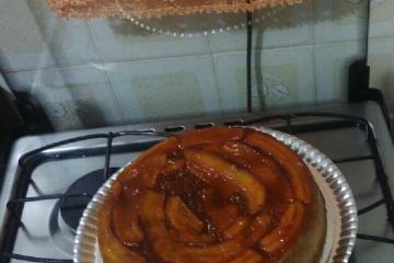 Receita de bolo de banana caramelizada