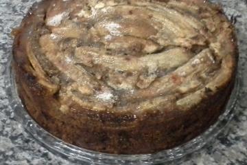 Torta de banana com chocolate