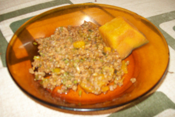 Carne moída com abóbora