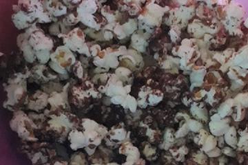 Pipoca com chocolate