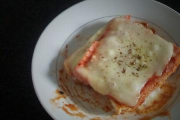 Pizza de pão de forma