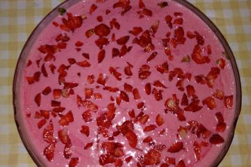 Mousse de morango fácil
