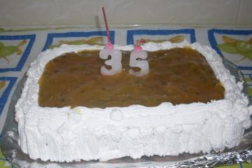 Bolo delicioso de mousse de maracujá