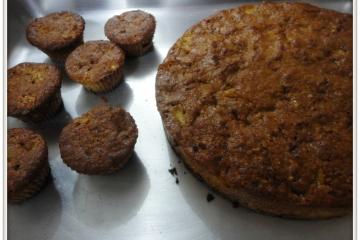Bolo de maçã, aveia e canela