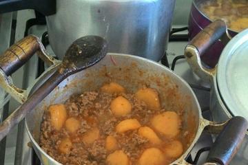 Carne moída com mandioquinha