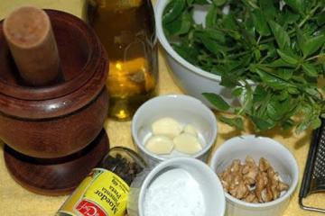 Massa ao pesto