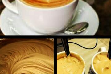 Café cremoso de inverno