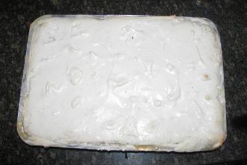 Doce de banana com creme