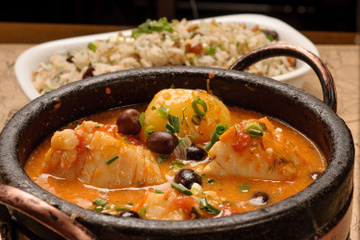 Bacalhau ao leite de coco