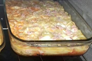 Receita de macarronada: talharim gratinado com gorgonzola e