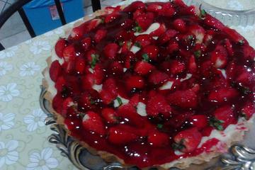 Torta de morango com iogurte