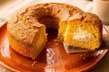Bolo de milho com flocão e requeijão cheio de sabor que não fica seco e nem pesado