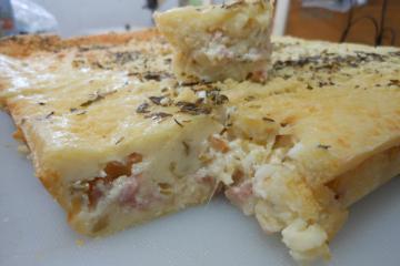 Torta de queijo e presunto