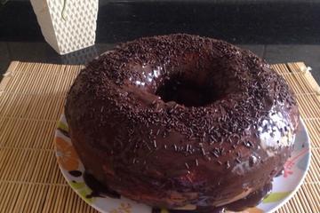 Bolo de chocolate de liqüidificador