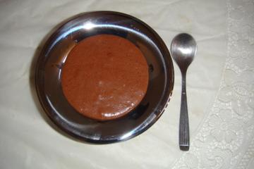 Mousse de Nutella com calda de banana