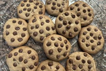 Cookies com gotas de chocolate