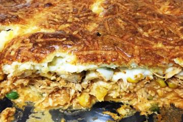 Torta de frango cremosa da Aline