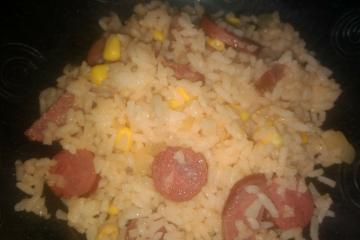 Arroz com calabresa
