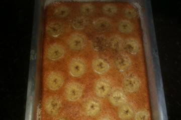 Bolo de banana com aveia