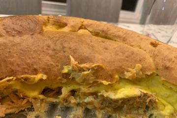 Torta de frango com creme de milho
