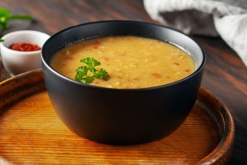 Caldo de kenga com milho mais cremoso, suave e bem temperado