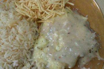 Bife ao creme de cebola