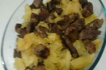 Carne-de-sol com mandioca