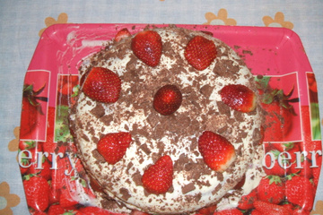 Bolo de morango com Suflair