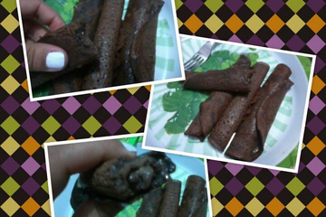 Panqueca doce de chocolate e banana