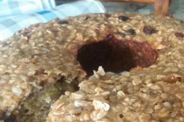 Bolo de aveia e banana