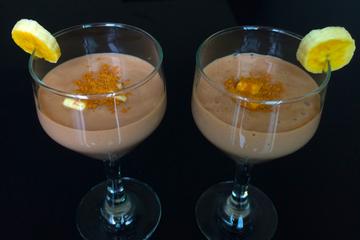 Vitamina de banana com canela