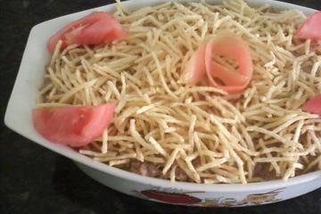 Batata cremosa com carne moída