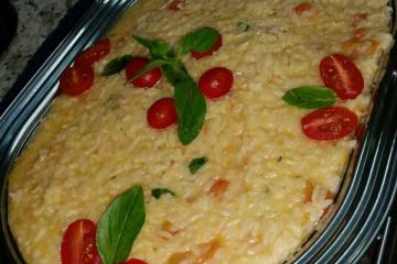 Receita de Risoto de tomate cereja alho e manjericão enviada por luciana aparecida affonso