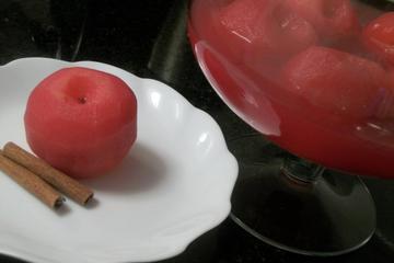 Maçã com gelatina