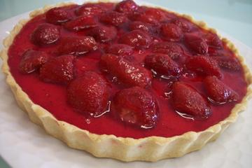 Torta de morango com iogurte