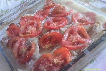 Filé de peixe ao forno com leite de coco