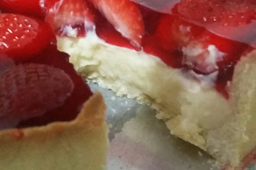 Torta de morango prática