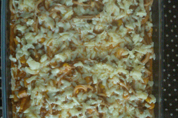 Macarrão com carne moída
