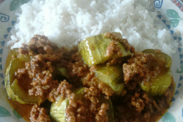 Carne moída com abobrinha