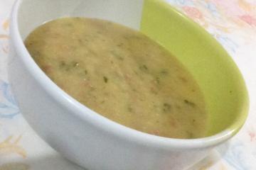 Sopa da fubá com lingüiça