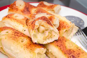Pão recheado na air fryer